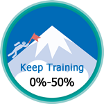 Hiker in low position on mountain