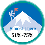 Hiker at medium position on mountain